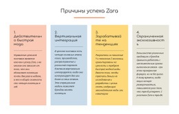 Текстовые Причины Успеха Zara – Современный Шаблон HTML5