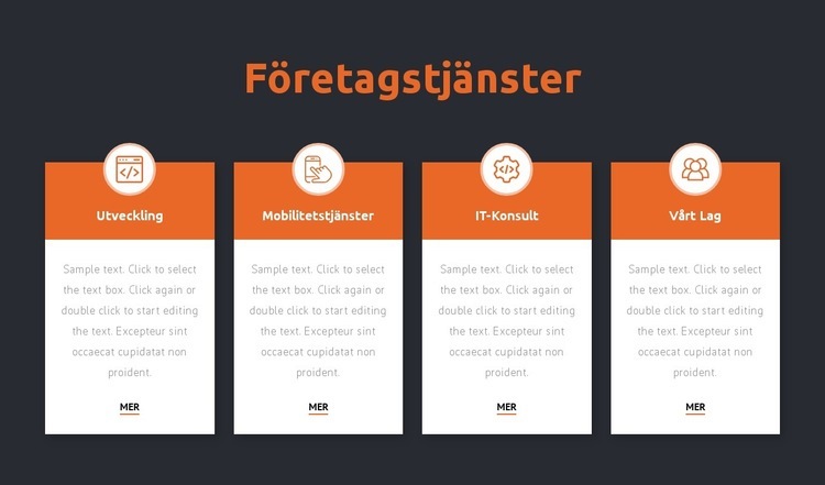 Konsultföretagstjänster Hemsidedesign