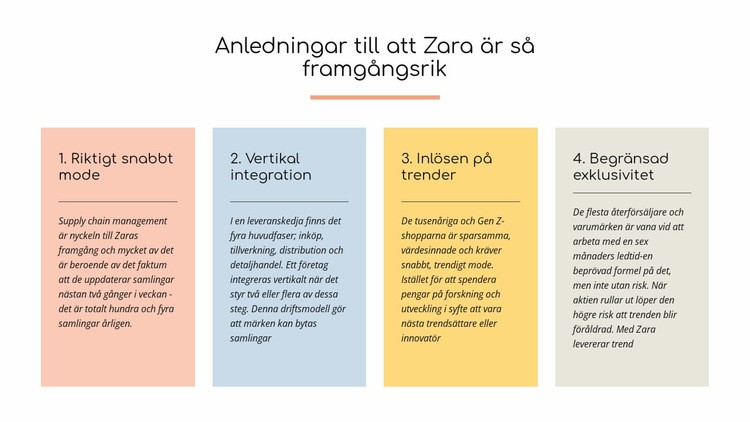 Textskäl zara framgångsrik WordPress -tema