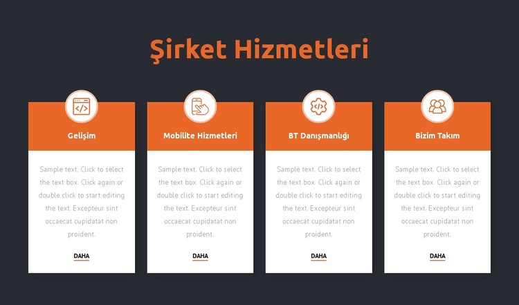 Danışman firma hizmetleri Web Sitesi Şablonu