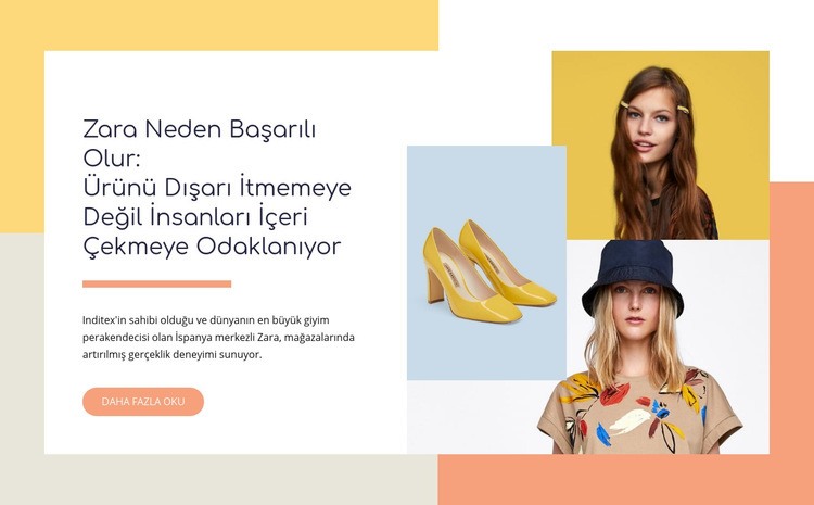 Çantalar, ceketler, ayakkabılar Web sitesi tasarımı