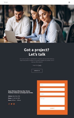 Business leading team Website Template