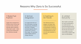 Text Reasons Zara Successful - Multi-Purpose Landing Page