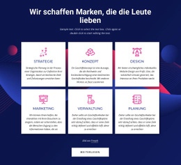 Dienstleistungen Einer Agentur Für Markenkommunikation - HTML5-Vorlage