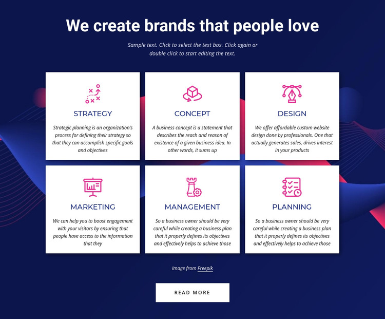 Branding communications agency services HTML Template