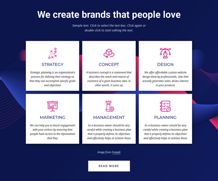 Branding communications agency services HTML5 Template
