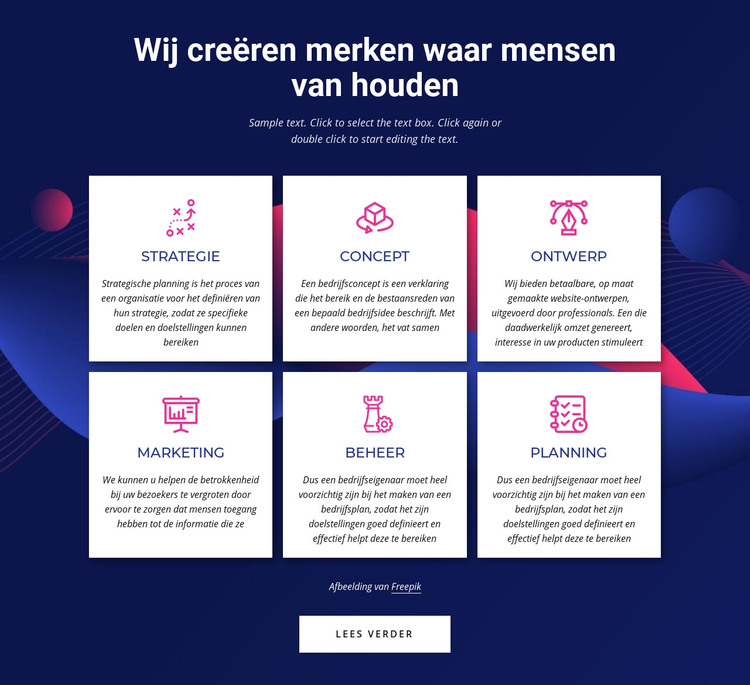 Branding communicatiebureau diensten agency HTML-sjabloon