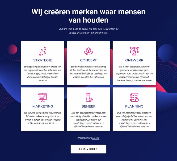 Branding communicatiebureau diensten agency Website Builder-sjablonen