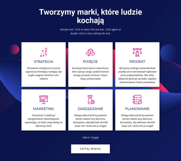 Usługi agencji komunikacji brandingowej, Szablon HTML5