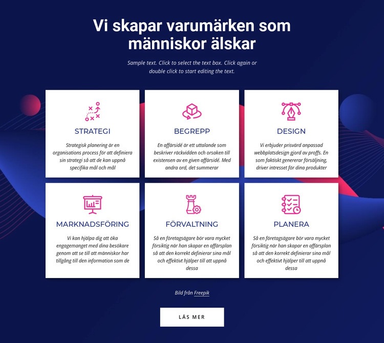 Branding kommunikation byrå tjänster CSS -mall