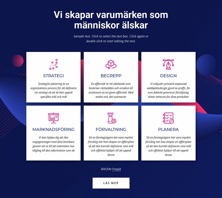 Branding kommunikation byrå tjänster Mall