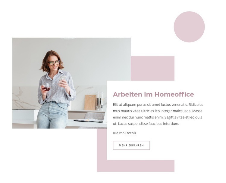 Heimbüro Website Builder-Vorlagen