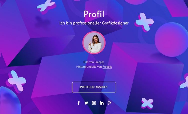 Profil des Grafikdesigners Website design