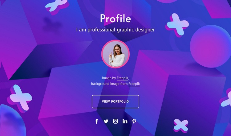 Graphic designeer profile Html Code Example
