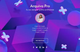 Página Da Web Para Perfil Do Designer Gráfico