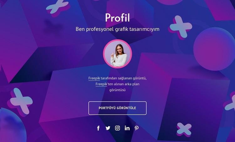 Grafik tasarımcı profili WordPress Teması