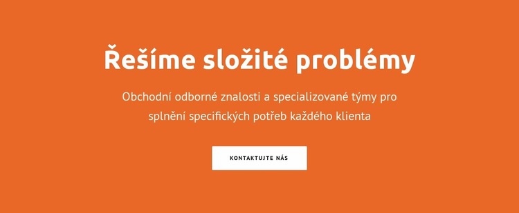 Řešíme složité problémy Šablona CSS