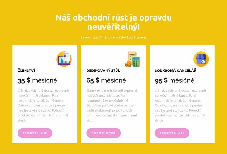 Roky provozu Šablona HTML