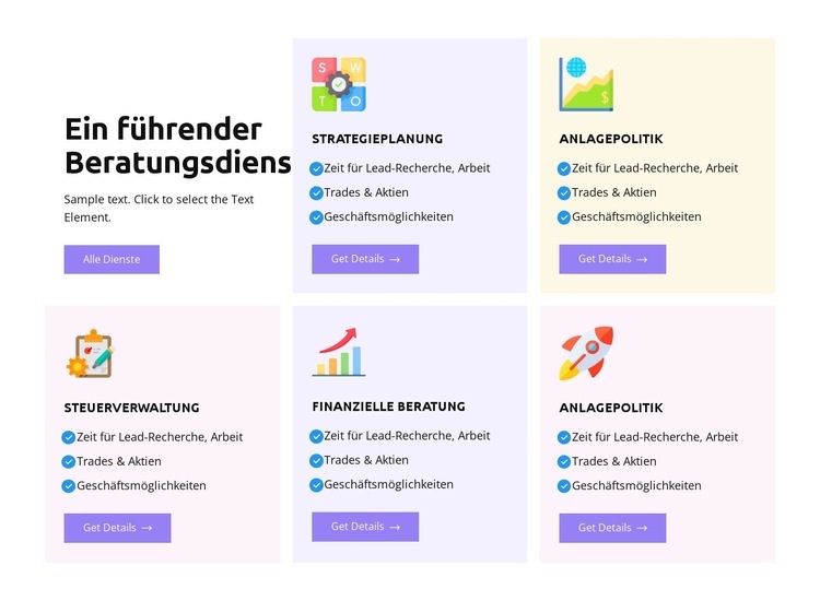 Zeit für Lead-Recherche Eine Seitenvorlage