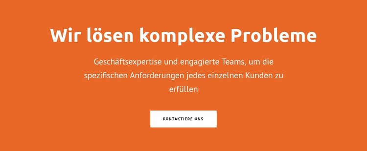 Wir lösen komplexe Probleme HTML-Vorlage