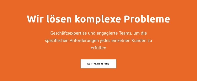 Wir lösen komplexe Probleme HTML Website Builder