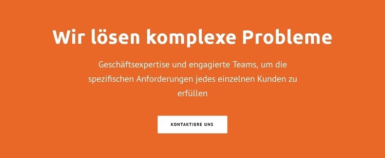 Wir lösen komplexe Probleme Website Builder-Vorlagen