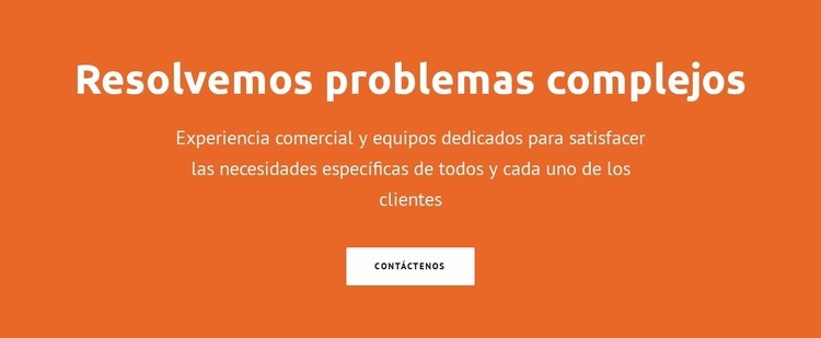 Resolvemos problemas complejos Plantilla HTML5