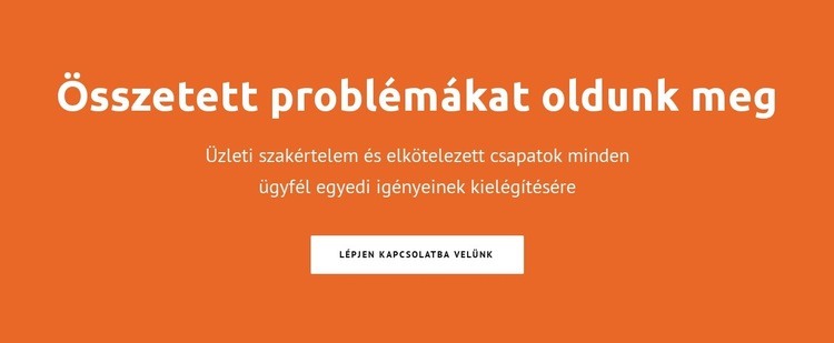 Összetett problémákat oldunk meg WordPress Téma