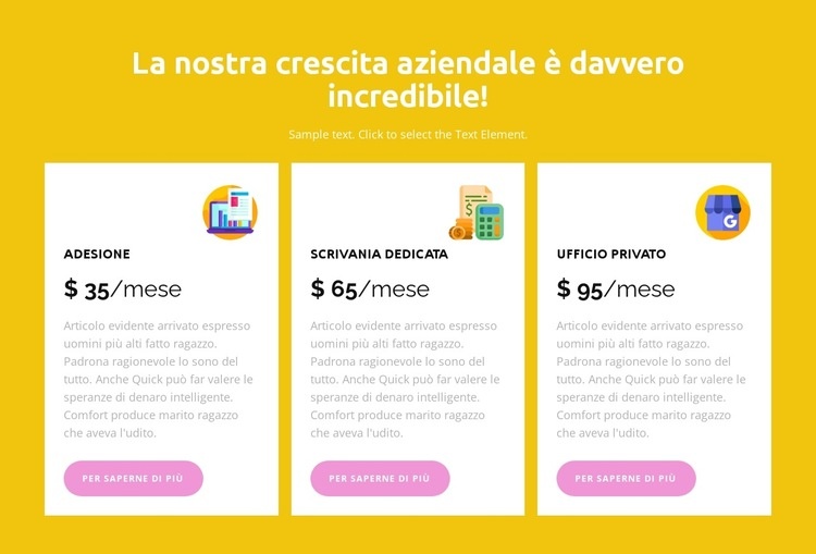 Anni di attività Mockup del sito web