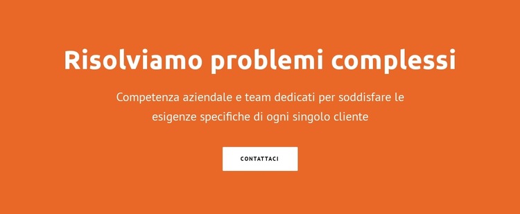 Risolviamo problemi complessi Modello di sito Web