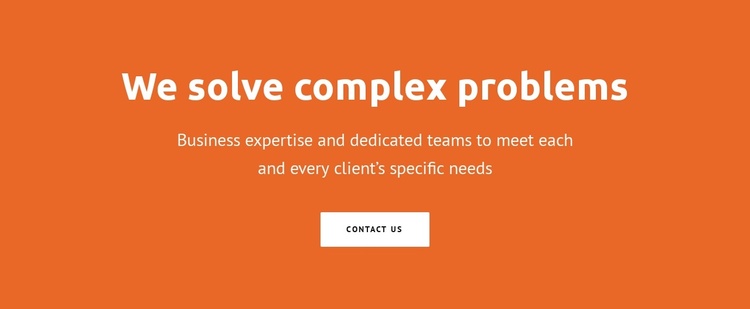 We solve complex problems Joomla Template