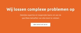 Wij Lossen Complexe Problemen Op - Aangepaste HTML5-Sjabloon