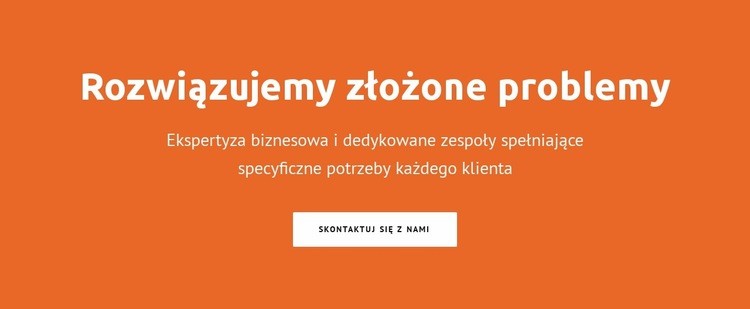 Rozwiązujemy złożone problemy Kreator witryn internetowych HTML