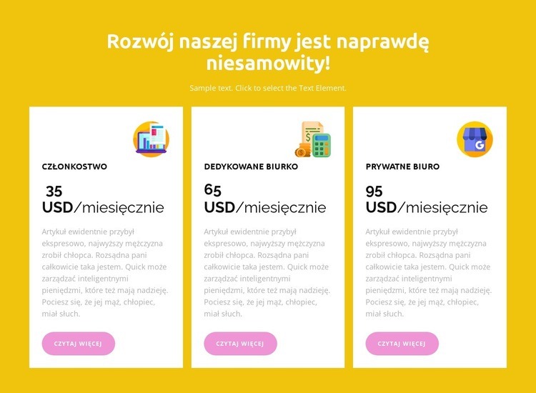 Lata działalności Projekt strony internetowej