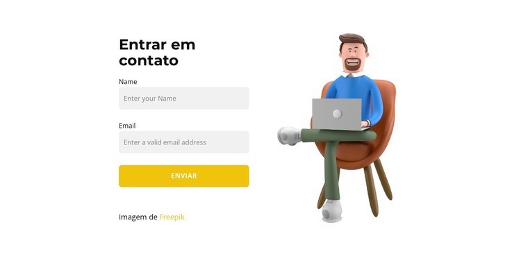 Crescimento do nosso negócio Maquete do site