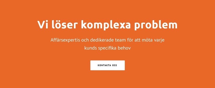 Vi löser komplexa problem CSS -mall