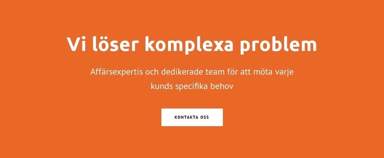 Vi löser komplexa problem Webbplats mall