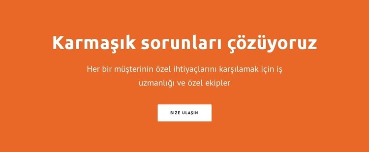 Karmaşık sorunları çözüyoruz Açılış sayfası