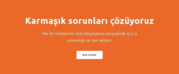 Karmaşık sorunları çözüyoruz HTML Şablonu