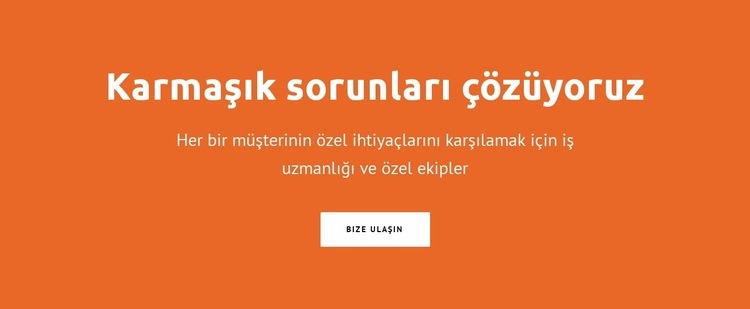 Karmaşık sorunları çözüyoruz Html Web Sitesi Oluşturucu