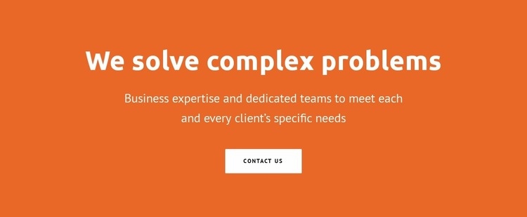 We solve complex problems Web Page Design