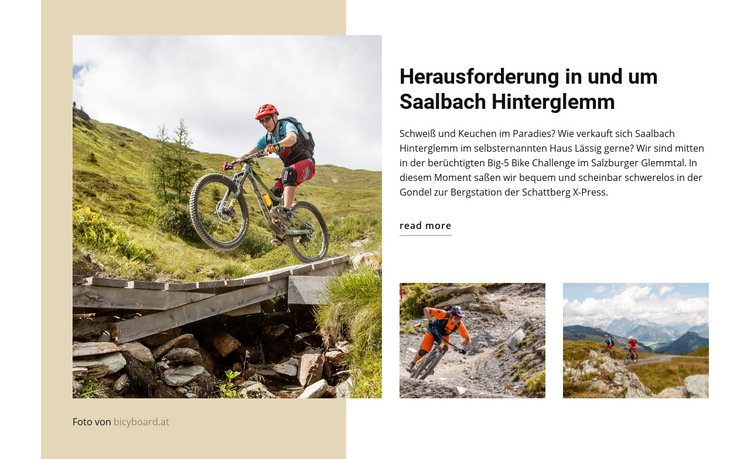 Herausforderung saalbach hinterglemm Website-Vorlage