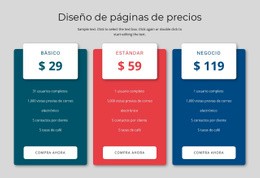 Diseño De Bloques De Precios - Diseño De Sitios Web