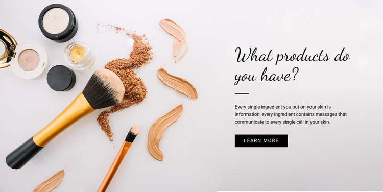 Beauty Product Homepage Design
