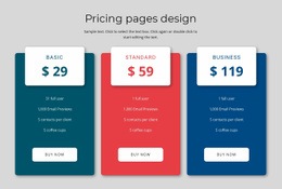Pricing block design - Html Code Example by Nicepage
