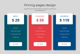 Pricing Block Design - Free HTML5 Template