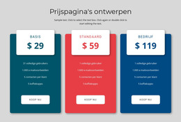 Prijsblok Ontwerp - Gratis Sjabloon