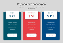 Prijsblok Ontwerp - Multifunctionele Joomla-Sjabloon