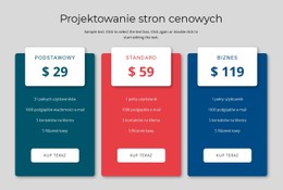 HTML Strony Dla Projekt Bloku Cenowego