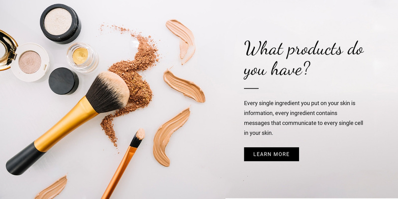 Beauty Product Web Page Design